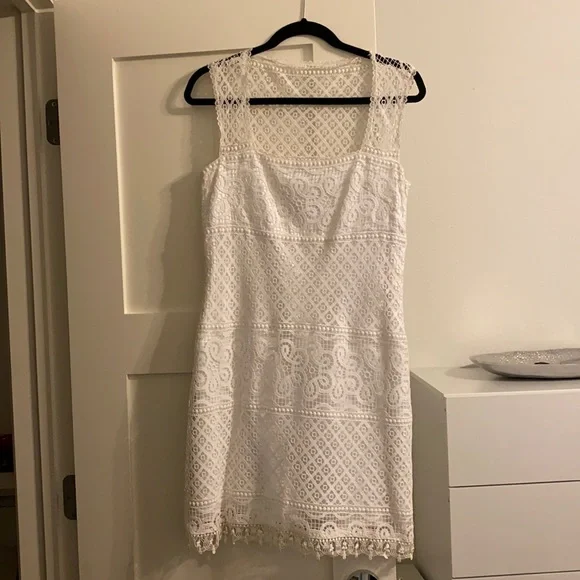 chinese dress ladies Alexa / Mini off white lace dress with spaghetti straps main image 0